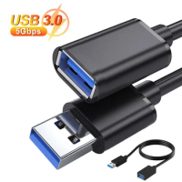 USB Extension Cable 0.5/1/1.5/2/3M USB3.0 2.0 Male To Female Extender Cable for Computer Laptop TV Hard Drive Power Adapter Cord