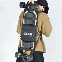 MACKAR POPULAR SIMPLE Electric Skateboard Bag Longboard Flat Plate Double Shoulder Carry Backpack 37Inch Adjustable Folding Cove