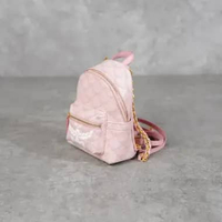 Tas MCM VISETOS WHITE PINK BEBEBOO BACKPACK 100% ORIGINAL 15X7X20CM