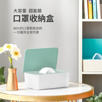 【聆翔】掀蓋式口罩收納盒 加大版(收納盒 口罩收納盒 濕巾收納盒 防塵 防汙染)