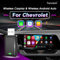 Wireless Android Auto Adapter Wireless CarPlay 2in1 Smart Dongle Play&amp;Plug For Chevrolet Cavalier Cruze Impala Malibu Silverado