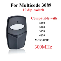 10 Dip Switch MultiCode 3060 3089 300MHz For Linear 4120 Garage Door Remote Control Replacement Remote Control Key