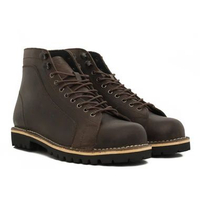 Sepatu Boots Kulit Asli - VIGOS Monkey Darkbrown 44