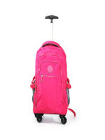 กระเป๋าเป้คันชักล้อลาก ขนาด 17 นิ้ว สีชมพู