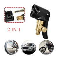 Car Air Nozzle Brass Inflatable Pumps Air Tire Air Chuck Pump Valve Connector Adapter Bicycle Motorcyle Tyre Wheel Valve Part