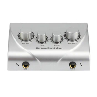 Karaoke Machine Echo Mixer System DJ Equipment Karaoke Mixer Digital Audio Sound for Family Party 2 Mic Inputs TV/PC Amplifier