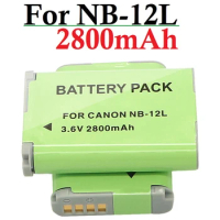 2800mAh NB-12L NB12L NB 12L Li-ion Battery for Canon Legria Mini X, N100,G1 X Mark II Digital Camera Battery