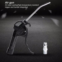Goramsay Blow Guns 100mm Blowing Airsoft Guns Cleaning Tool Dust Spray Pneumatic Blow Air Tool Metal Bent Tube Nozzle