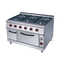 Professional Gas Stove Range Stoves Commercial 6 Burners With Gas Oven