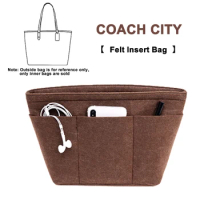 EverToner Bag In Bag For COACH CITY 33 Tote Felt Insert Bag Organizer Makeup Handbag Organizer Trave