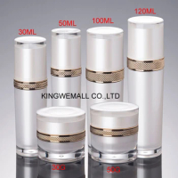 300Pcs/Lot Luxury 50g/ML Empty Acrylic Cosmetic Jar Pots Makeup Tool Face Skin Cream Container