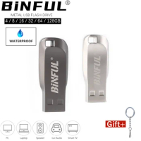 BiNFUL Metal Waterproof PenDrive 4GB 8GB 16G 32G 64G 128G 256G 512G Pen drive High Speed Flash Memory Stick Usb Flash Drive Gift