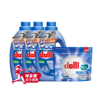 【dalli德國達麗】機能酵素除臭洗衣精1.1Lx3+機能抗臭旋風洗衣膠囊24球x1