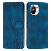 Fashoin Phone Leather Case For Xiaomi 11 Lite 5G NE Mi 11 Mi11 Lite 11T Pro 5G Matte Flip Stand Cover Cool Pattern Wallet Bags