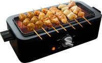 YAMAZEN 山善 迷你烤爐 ESR-Q100-B 串燒 燒烤 7段溫控 電烤盤 減煙 露營 戶外 日本正規品代購