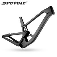Spcycle 29er Carbon Full Suspension Frame Travel 150mm All Mountain Bike Frame 12x148mm Boost MTB Carbon Frame