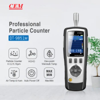 CEM DT-9851M Handheld Air Laser PM0.3,PM2.5,PM10um Particle Counter Price For Cleanroom Lighthouse