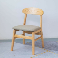北歐全實木餐椅 簡約現代布藝軟包蝴蝶椅 咖啡廳洽談椅子