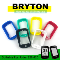 Bryton Rider 420 Rider 320 Case Bike Computer Silicone Cover Cartoon Rubber Protective Case + HD film (For Bryton420)