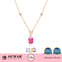 Kalung Emas Anak Colour Bouba Strawberry Milk Gold 10K Semar Nusantara