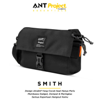 ANT PROJECT - New Tas Sling Bag Wallet Black SMITH - Hitam