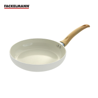 德國Fackelmann 珍珠奶白陶瓷不沾平底鍋(24cm) (適用電磁爐)