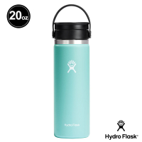 【Hydro Flask】20oz/592ml 寬口旋轉咖啡蓋保溫杯(露水綠)(保溫瓶)
