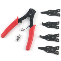 4-In-1 Circlip Pincers Set Snap Ring Pliers Retaining Crimping Tongs Spring Installation And Removal Hand Tool
