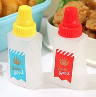2Pcs Lunch Box Sauce Bottle / Botol Kecil Mini Tempat Wadah Saos Bekal TASTEGOOD