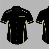 kemeja polos seragam kerja/ komunitas dll Hitam Wearpack Pria Baju Safety