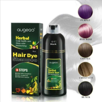 Sdatter Herbal 500ml Natural Plant Conditioning Hair Dye Black Shampoo Fast Dye White Grey Hair Removal Dye Coloring Black Hair