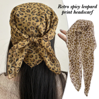 Y2k สไตล์แฟชั่นเสือดาว Headscarf - ผ้าพันคอฝรั่งเศส Dark Leopard Turban แถบคาดศีรษะ - หญิงสาว Party 