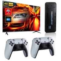 2022 Ampown U9 TV Game Stick With Two 2.4G Wireless Controller 64GB 10000 PS PSP Retro Video Games Console Gaming Player GameBox
