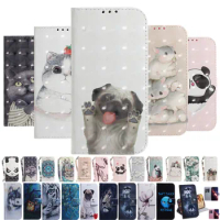 Animals Flip Phone Case For Samsung Galaxy A11 A21 A21S A31 A41 A51 A71 A14 5G A42 Leather Wallet Card Book Cover