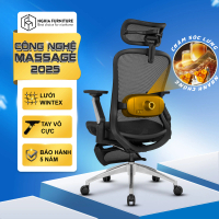 Ghế công thái học Nghia Furniture Ergo Mass, Tính năng massage 2 chế độ, ngả ghế 145 độ, BH 5 năm