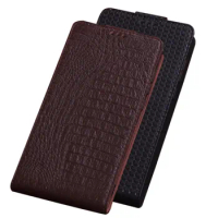 Vertical Phone Case Genuine Leather Holster For Hisense A5 Pro CC/Hisense A5 Pro/Hisense A5/Hisense A5C Phone Bag Up and Down