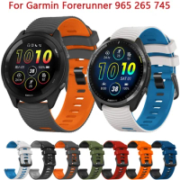 22mm Silicone Watchband For Garmin Forerunner 265 965 255 745 Watch Band Wrist Bracelet for Venu 2 3 Vivoactive 4 Strap Correa