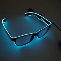 1pc Flashing Glasses EL Wire LED Glasses Glowing Lighting Novelty Glow Sunglass Festival Halloween Christmas Party Decoration