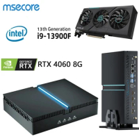 New Mini PC Gaming RTX 4060 8G Discrete Graphics Card Intel Core 13th Gen i9-13900F 32G DDR4 1T SSD Mini Desktop Gaming PC Wifi6