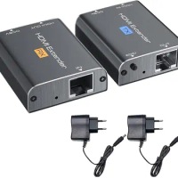 HDMI Extender 60m HDMI Repeater Converter 1080P HDMI Network Extender Ethernet over Single RJ45 Cat6 Cat7 Cables for PC DVD