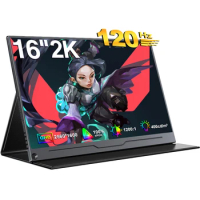 EVICIV 2.5K 120Hz 16 inch Portable Screen for Laptop 2560 * 1600 HDR IPS 16:10 External Portable Gaming Monitor USB C Dual HDMI