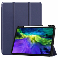 【IN7】APPLE iPad Pro 11吋 2020/2018 筆槽款卡斯特系列三折PU皮套
