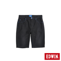 【EDWIN】男裝 EDGE JERSEYS 迦績合身牛仔短褲(黑色)