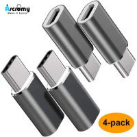 Ascromy 4PCS Micro USB to Type C Adapter Convert Connector for Huawei P20 Pro Samsung Galaxy S9 S8 Note 9 8 One Plus 6t 5 5T 6 T