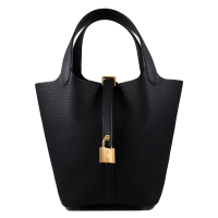 Hermes 小菜籃 Picotin Lock 18 Bag (黑色 Noir x 金釦 x TC) Taurillon Clemence