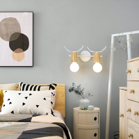 北歐風格馬卡龍客廳led現代簡約臥室過道壁燈創意裝飾鏡前燈燈具