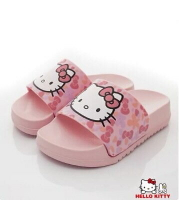 【震撼精品百貨】Hello Kitty 凱蒂貓~台灣製Hello kitty正版兒童矽膠拖鞋-粉(15~22號)*21472