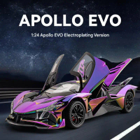 (R129) Diecast alloy car model 1:18 & 1:24 Apollo Helios sports car pull back sound Light