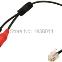 Headset dual 3.5mm to RJ9 plug adapter for AVAYA 1608 1616 9601 9608 9610 9611 9620 SNOM 320, 360, 370 710 PC Headset Adapter