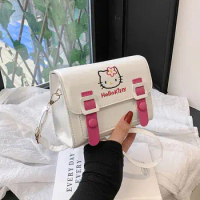 New Kawaii Sanrio JK Bag Uniform Bag Kitty Cat Messenger Bag Pu Bag One Shoulder Hand Carry Cross Body Cambridge Bag Lolita